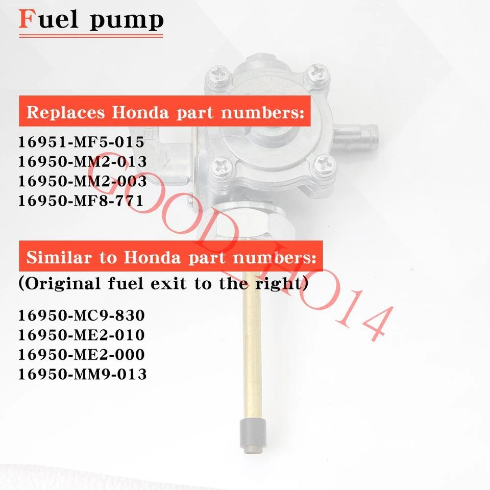 Válvula de combustible Petcock para Honda Rebel 450 CMX450C VT500C Shadow 500 VT500C 83-87 Foto 3 de 4