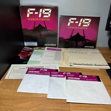 Micro Prose Simulation F-19 Stealth Fighter IBM PC AT XT 1988 5.25"
