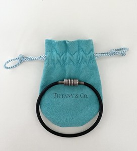 Paloma Picasso Tiffany Mens Rubber And Silver Surfer Bracelet