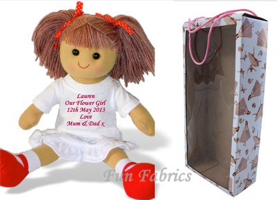 personalised flower girl doll