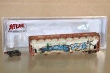ATLAS 50 000 638 WEATHERED EASTMAN CHEMICAL ACF 5250 4 BAY HOPPER CAR 289893 nv