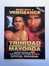 Felix Trinidad vs Ricardo Mayorga 2004 Bilingual Oversized Program