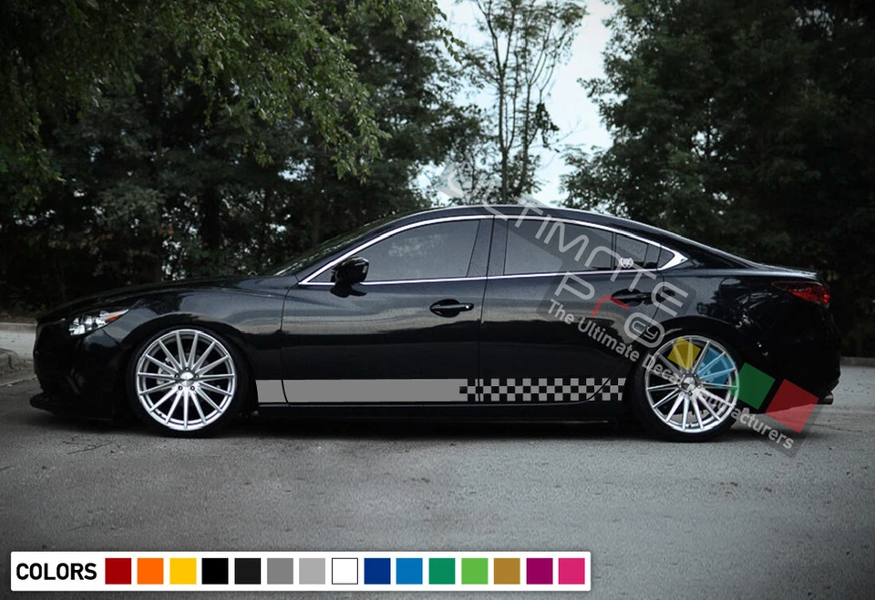 Наклейка наклейка виниловые боковые дверные полоски для Mazda 6 2013-2017 спойлер кромки Sport - Изображение 3 из 4