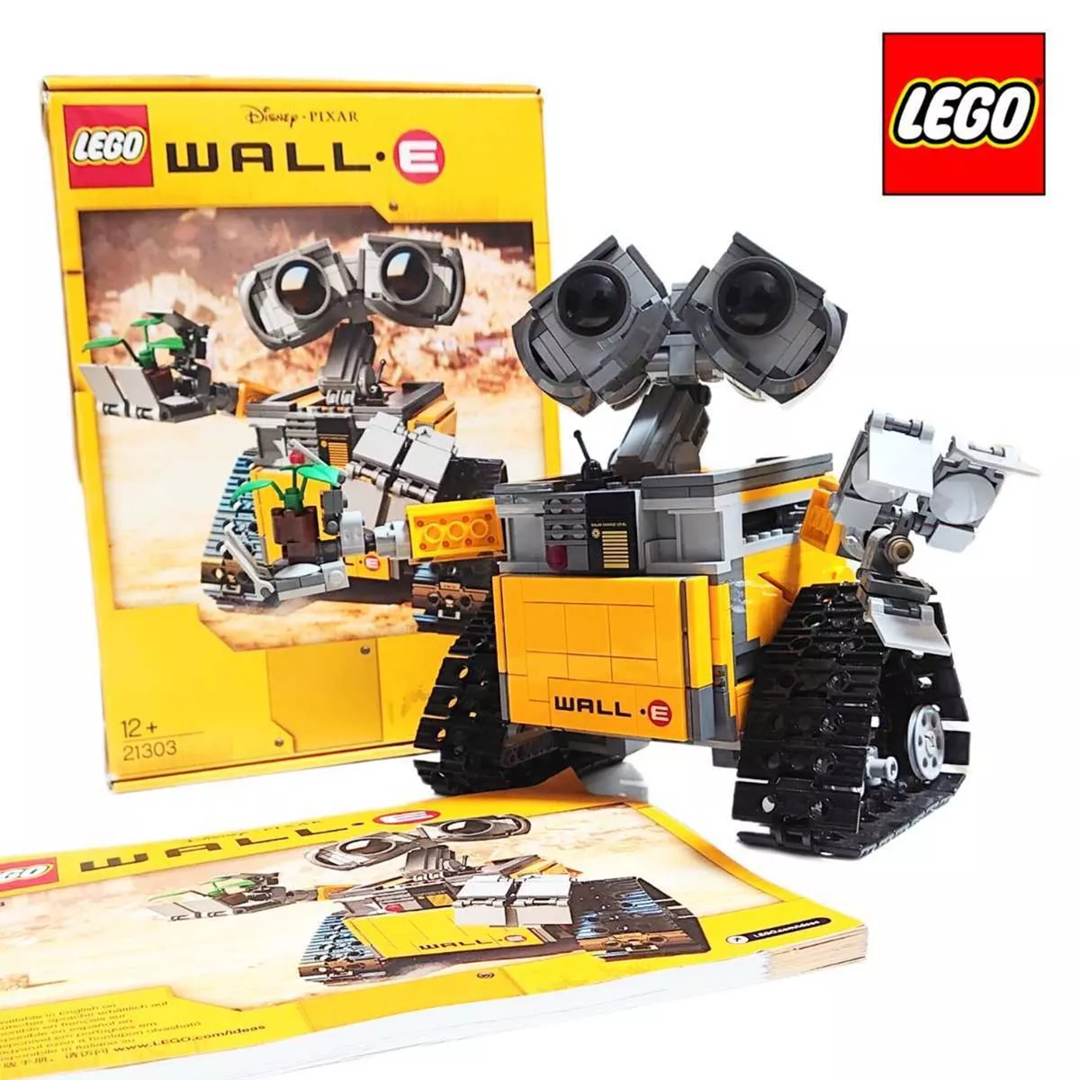 LEGO Wall-E robot model from Disney Pixar movie holding small