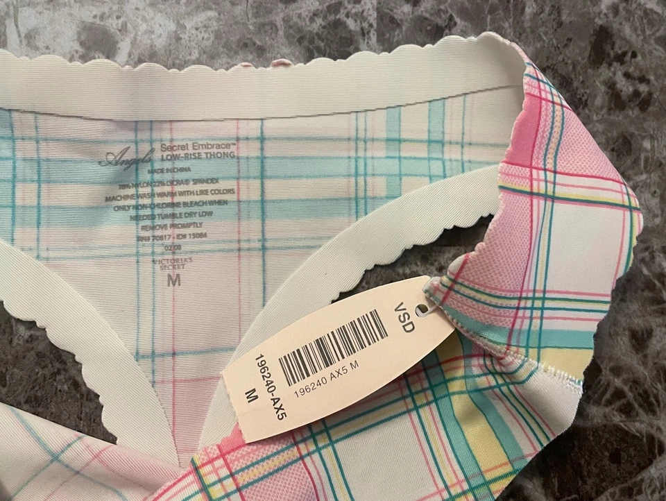 НОВЫЙ С ЯРЛЫКАМИ VICTORIA'S SECRET ANGEL SECRET ОБЪЯТИЯ M КЛЕТКУ ГЛАДКИЙ РЕДКАЯ СТРИНГИ ТРУСИКИ - Изображение 2 из 3