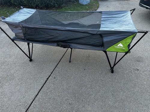 Ozark Trail Outdoor Equipment, Folding Tent Cot With Zip Up Screen ...