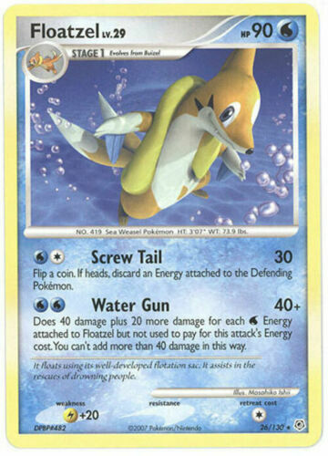 Floatzel 26/130 Diamond & Pearl Rare Near Mint NM Pokemon DNA GAMES