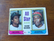 1974 TOPPS BASEBALL #333 ALL STAR SECOND BASE ROD CAREW AND JOE MORGAN EX K-605