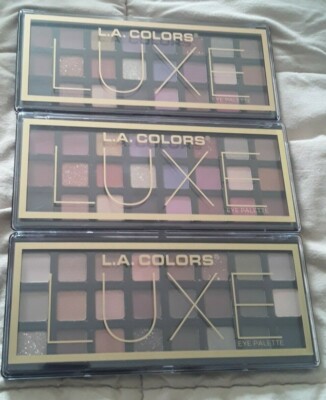 L A Colors Luxe Eyeshadow Palette Lot Luxury & Velvety Shade Gift Set Collection