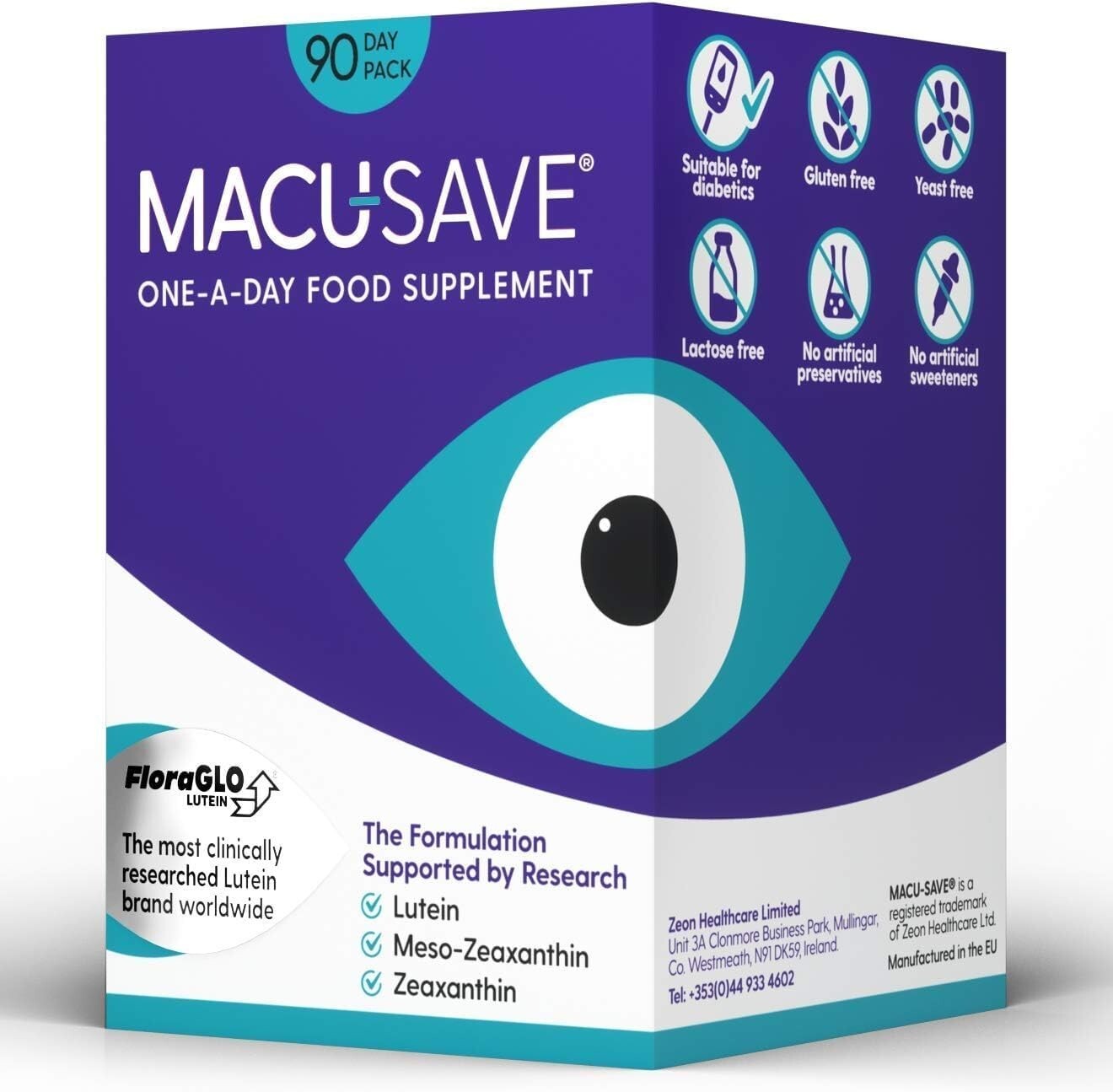 2 X Macu-SAVE One a Day Eye Health 90 Capsules-Total 180 Capsules -New & Genuine - Image 3