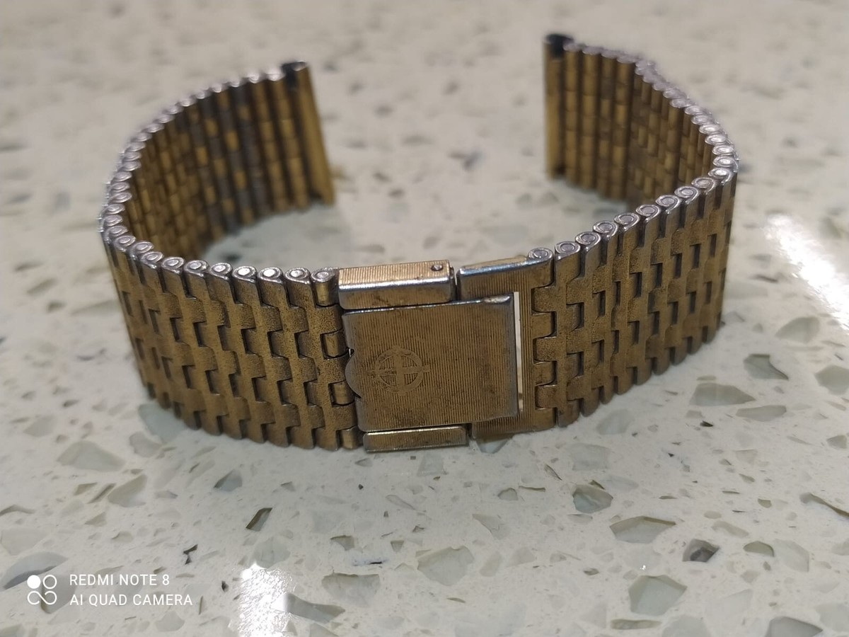 VINTAGE ZODIAC Bracelet Gold Playetd NSA Inox Patent 434.845 Watch