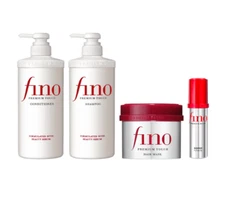 FINO Premium Package of 4 pcs include Shampoo,Conditioner,Hair Oil & Hair Mask