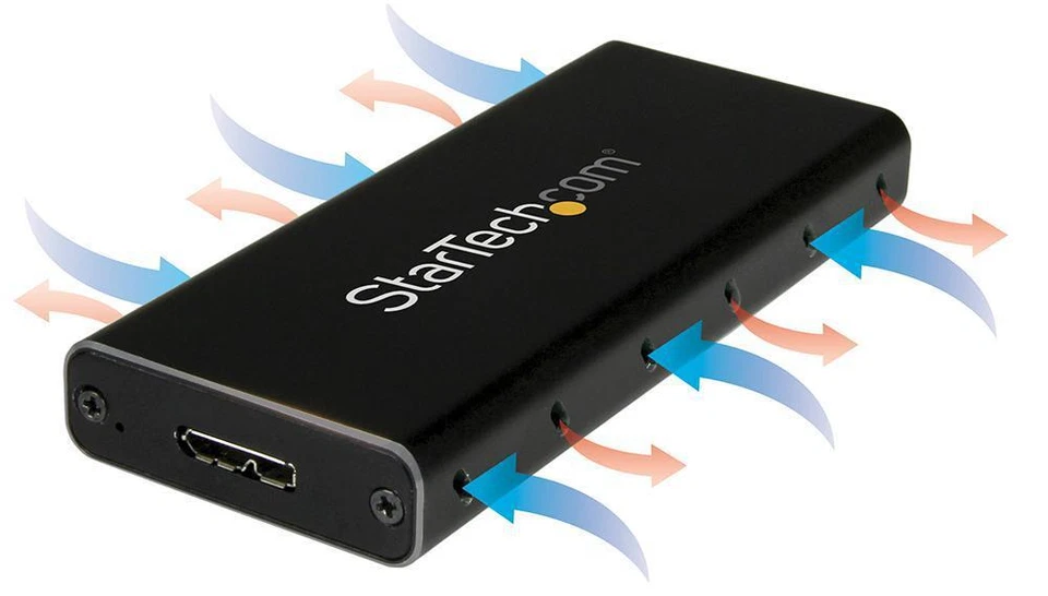 Startech SM21BMU31C3 M.2 Ngff Sata Enclosure Usb 3.1 10gb/s With Usb-c Cable - Image 3 of 4