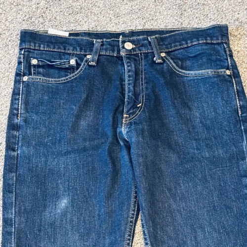 Levi's 511 Mens 32W 34L Blue Vintage Y2K Smart Straight Leg Denim Jeans - Picture 4 of 10