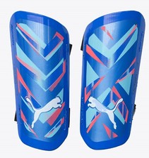 Puma Men ULTRA Light Strap Shin Guards Protector Blue Soccer Shin-Pad 03087511