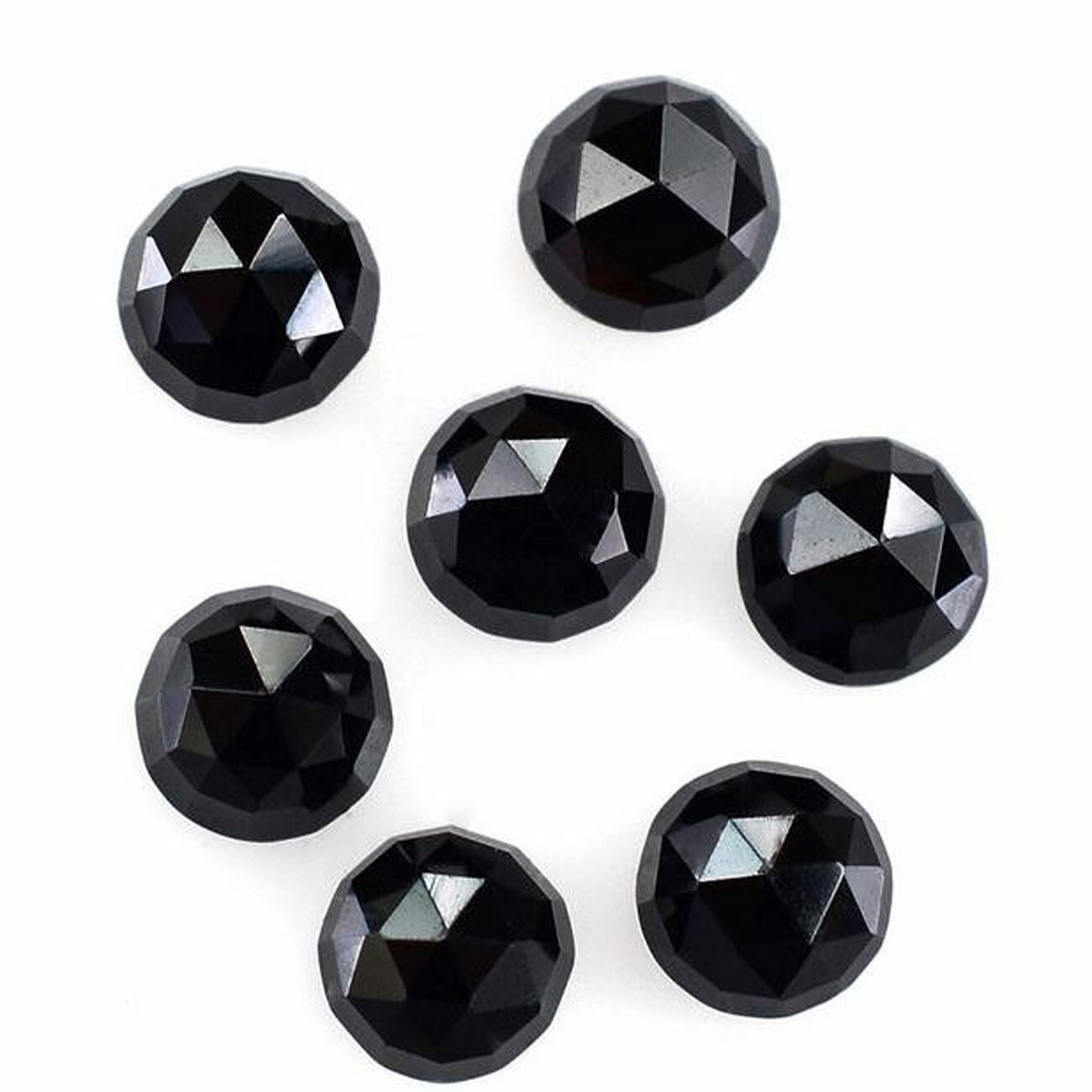Czarny onyks skalibrowany naturalnie okrągły rose cut 11mm Około 20mm Loose Wysoka jakość, tania