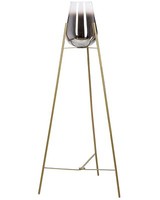 Moderne Stehleuchte Aus Metall Mit Ovalem Glasschirm Licht Gold Mena