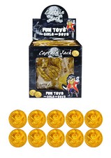 PLASTIC GOLD PIRATE TREASURE COINS LOOT GOODY PARTY BAG PINNATA FILLERS TOYS