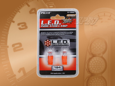 PILOT AUTOMOTIVE LI-194A L.E.D. INDICATOR LAMP 194 LED BULB APPLICATIONS AMBER