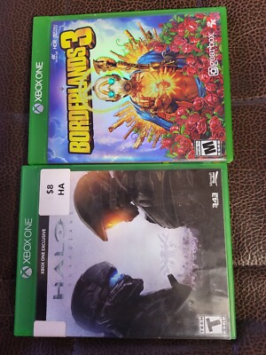 SET OF 2 XBOX ONE HALO 5 + BORDERLANDS 3 / NICE COMPLETE SEE PICS
