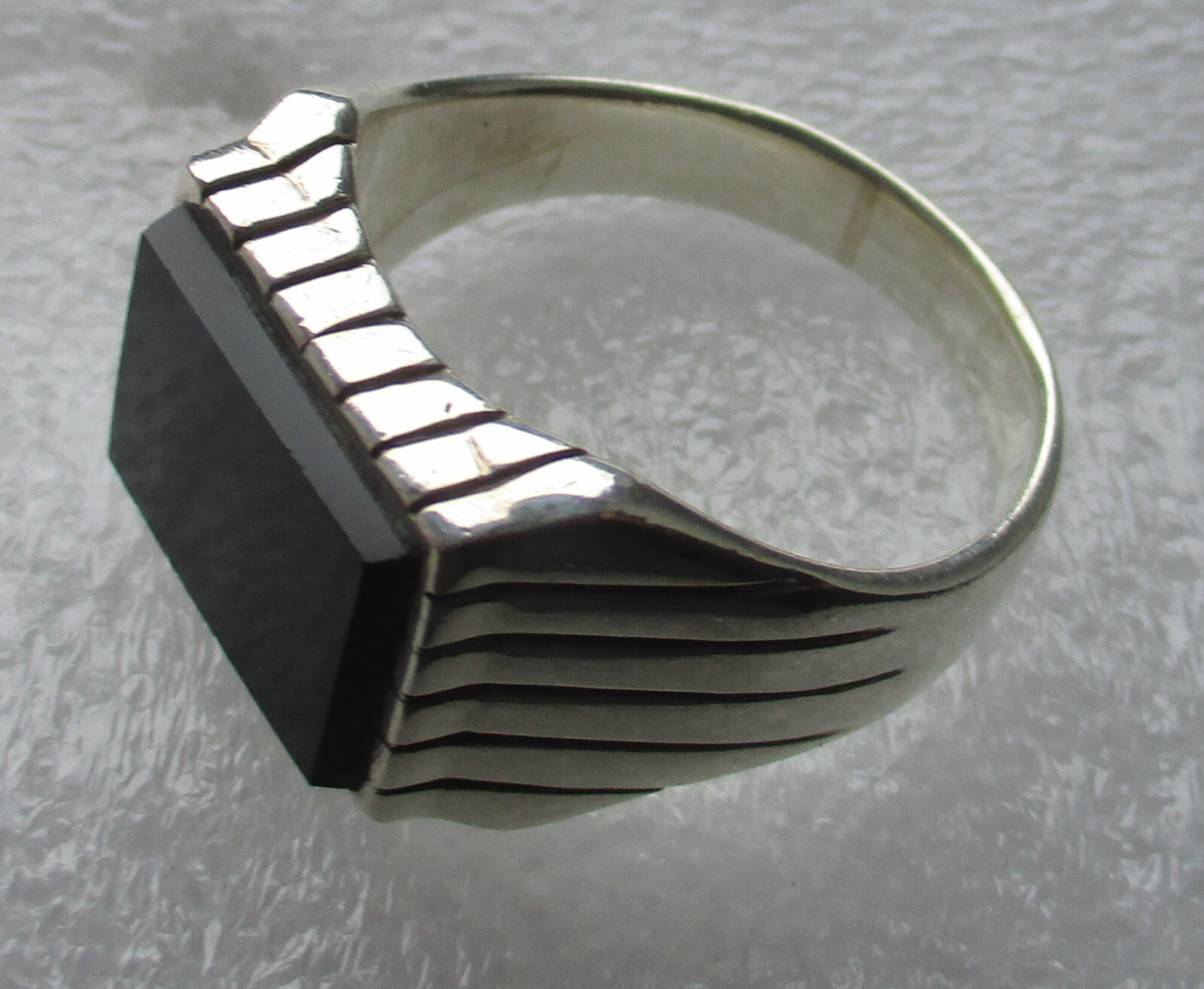 SOLID Pretty 925 Silver Ring - Signet Ring - image 5