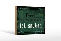 Holzschild Spruch 18X12Cm Dreck Den Nicht Sieht Ist Sauber Deko Schild
