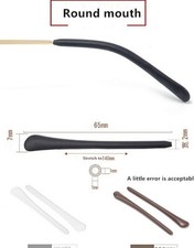  Anti Slip Eyeglasses Soft Silicone Legs Replacement Temple Ear Sock Tube-2pairs
