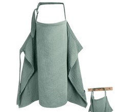 Cotton Nursing Cover  Soft Breathable Muslin w/ Adjustable Shoulder Strap