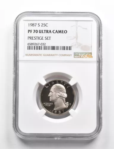 PF70 UCAM 1987-S Washington Quarter Prestige Set NGC RARE PEDIGREE *9761