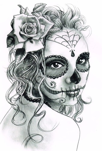 Tattoovorlagen Flash Dvd Motive -neu Sugarskulls/La Catrina/La Muerte + Bonus - Bild 7 von 9