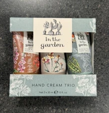 Heathcote & Ivory IN THE GARDEN Hand Cream Trio - 3 x 1.0 fl oz Green box