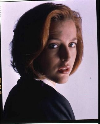 Gillian Anderson The X Files Studio Portrait Rare 2.25 x 2.25 Transparency  | eBay