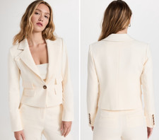NWT 648 Veronica Beard Boon Jacket in Ecru White