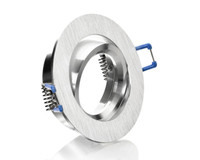 Led Alu Einbaustrahler Rund Schwenkbar Klickverschluss GU10 230V Oder 12V GU5.3
