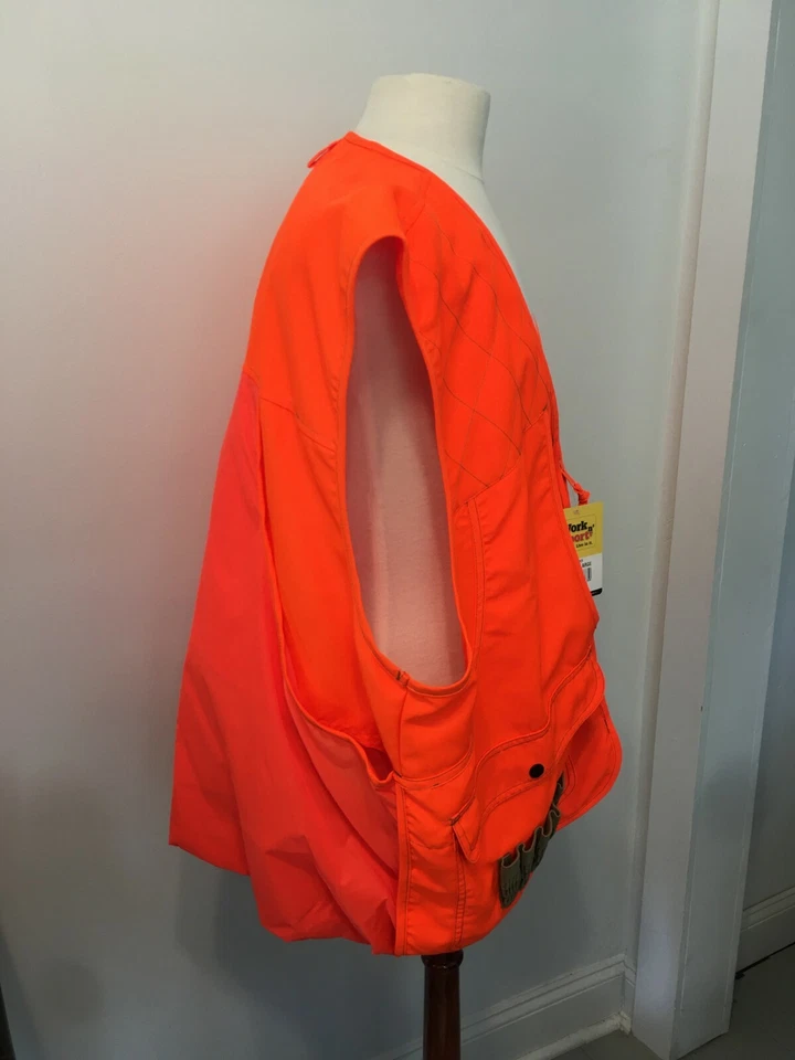 Work n' Sport Mens Neon Orange Hunting Vest, Style 3CV, Size 2X, New with Tags! - Image 2 of 4