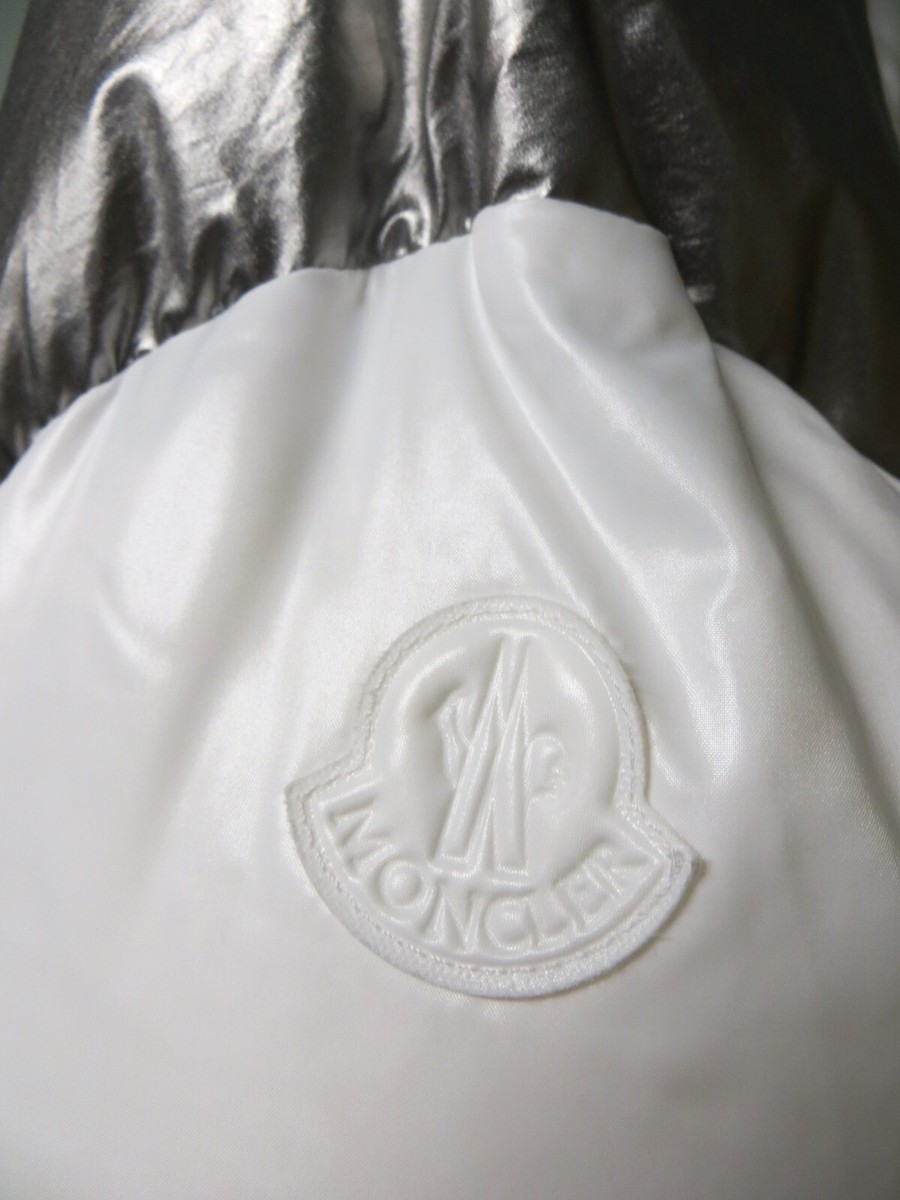 $1500 Moncler AUTH NEW Logo Collar 2-Tone Quilted Shell Down