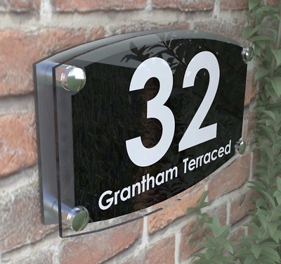 Große Hausschilder Schilder Türnummer 1 - 999 personalisierte Wandadresse - 19WB