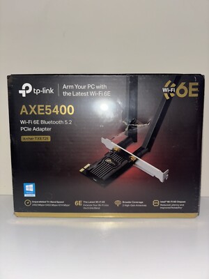 TP-Link Archer TXE72E AXE5400 Wi-Fi 6E 802.11ax 2.4, 5, 6GHz BT 5.3 PCIe Adapter