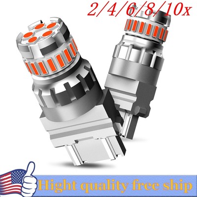 2/4X AUXITO 3157 3057 4157 LED Red Stop Brake Light Bulb Flash Strobe Blinking