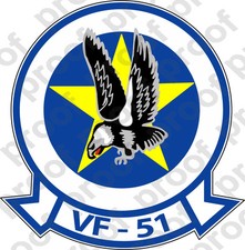 STICKER USN VF 51 FIGHTER SQUADRON SCREAMING EAGLE