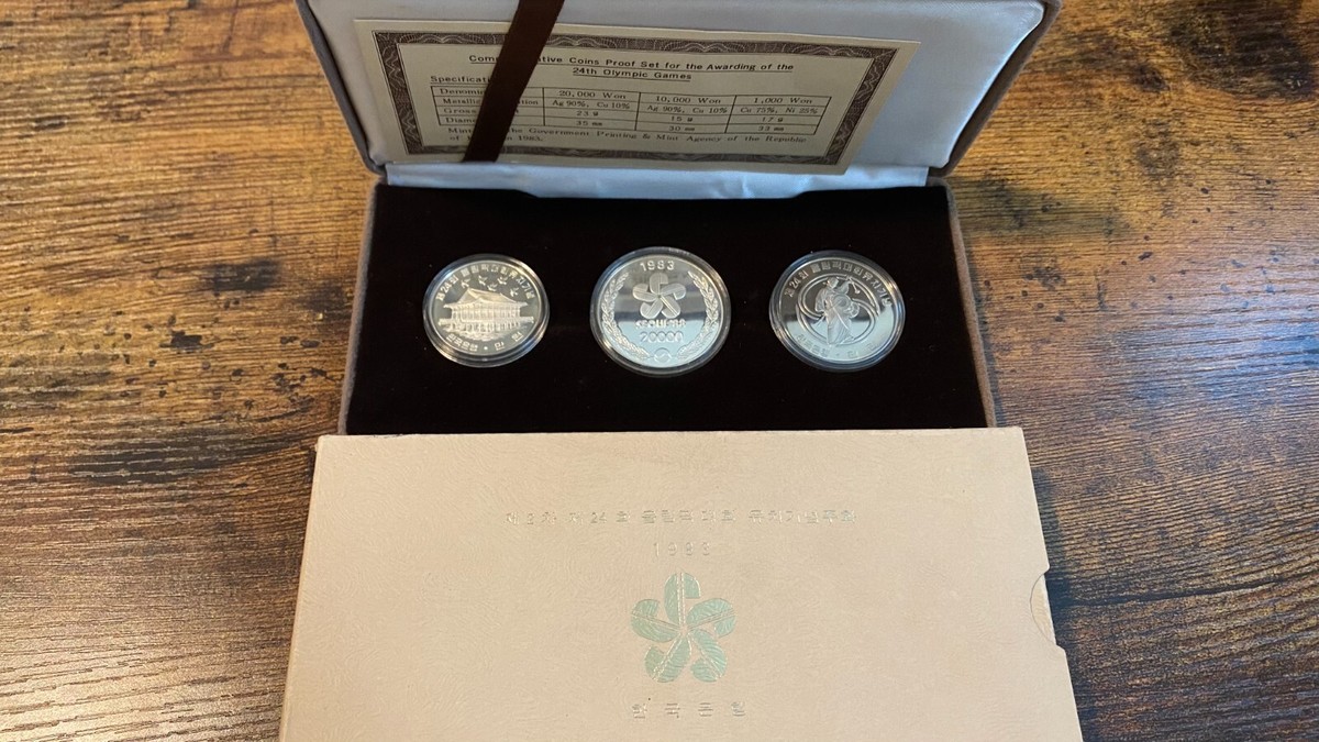 1988 Seoul Olympic Commemorative Coin Set of 3 | eBay