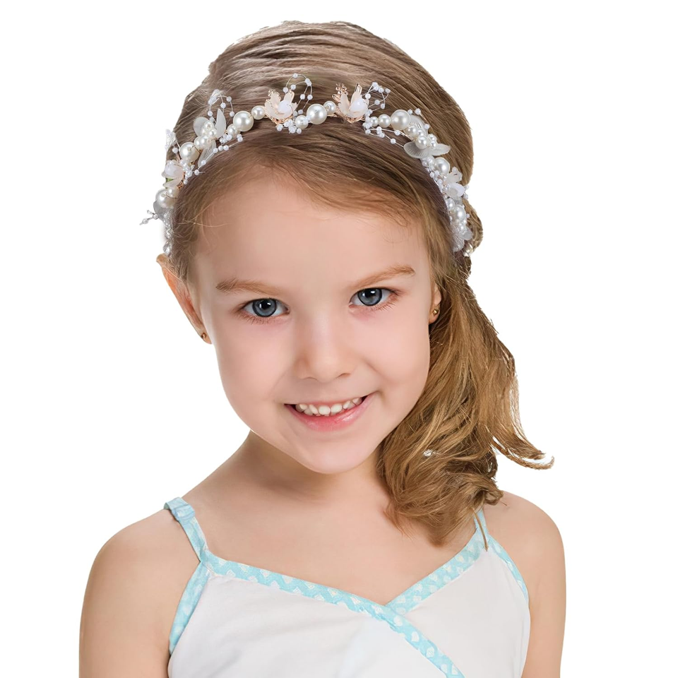 Flower Girl Headpiece Hair Accessories for Wedding, Flower Girl