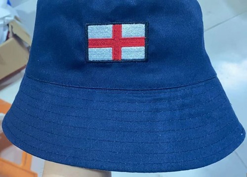 England Retro Reversible White & Navy Bucket Hat - St George & "ITS COMING HOME" - Picture 2 of 3