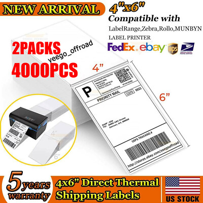 Fanfold 4x6 Thermal Labels For Shipping – Compatible With Zebra & UPS Printers