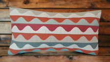 Multicolor Waves Lumbar Pillow