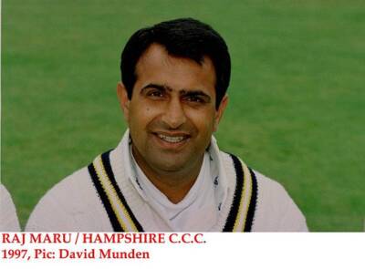 Raj Maru Hampshire CCC Old Player Cricket Photo