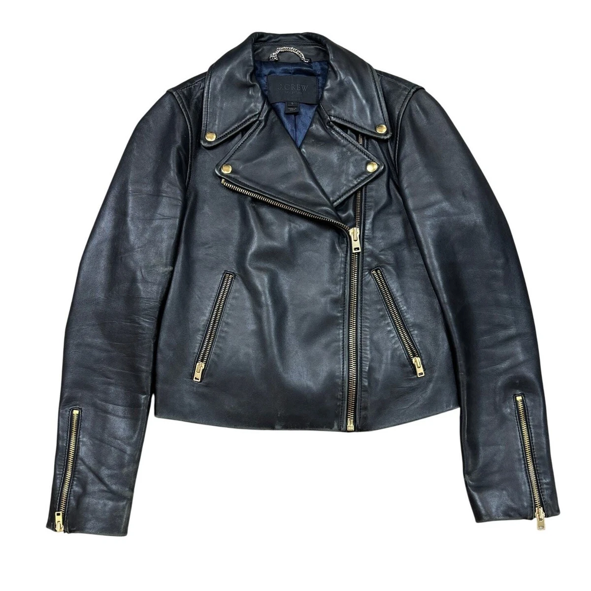 J.CREW Leather Outer Shell Black Coats, Jackets & Vests for Women