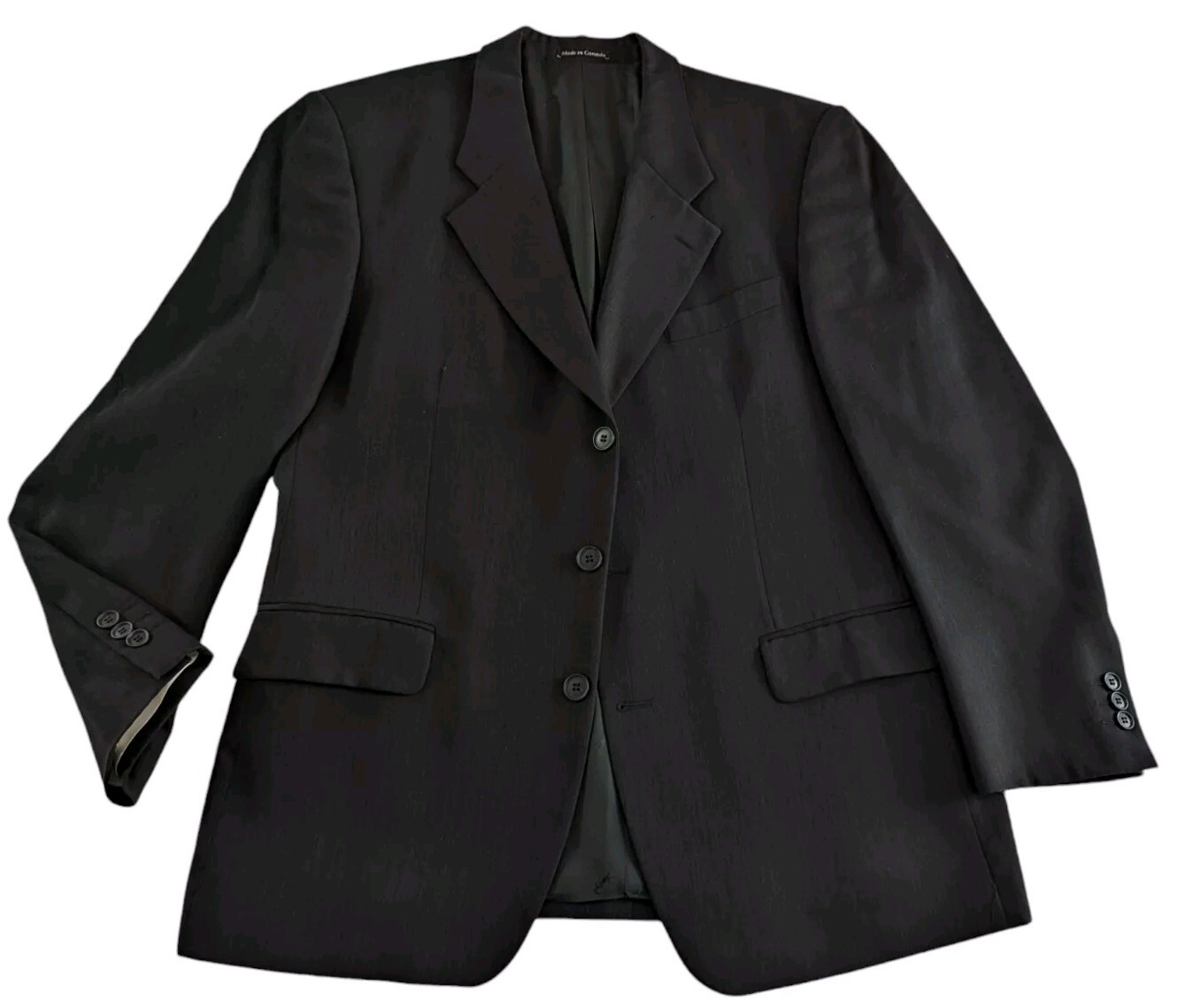 Saint Laurent YSL Uomo 42L Antracite Nero Giacca Lana Peggiorata Cappotto Sportivo Canada