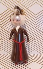 VINTAGE DE CARLINI CHRISTMAS HAND BLOWN ITALY FIGURAL ORNAMENT EBENEZER SCROOGE