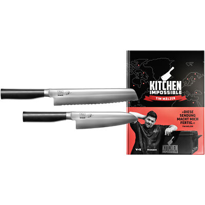 KAI Kamagata Monster Set Brotmesser + Santoku + signiertes Kochbuch TMK-SB22
